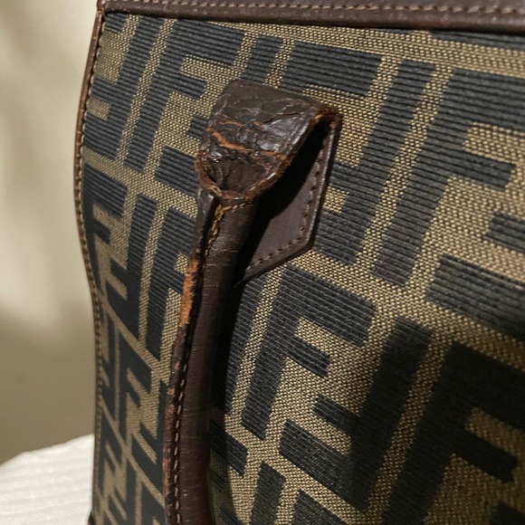 Vintage Fendi zucca canvas satchel with coa - Picture 5 of 16